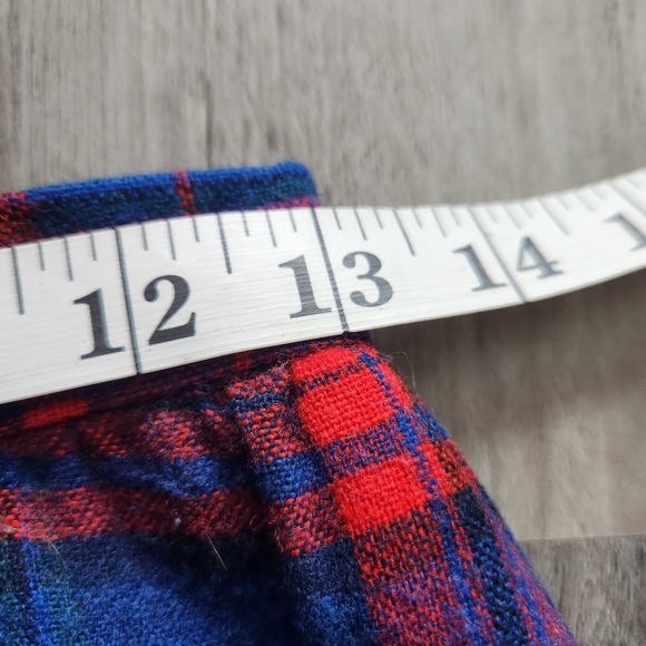 Vintage Pendleton 100% Virgin Wool Plaid Midi Skirt Blue And Red Women's Size 10 - Picture 9 of 10